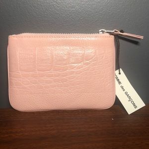 comme des garcons Reptile leather wallet pink